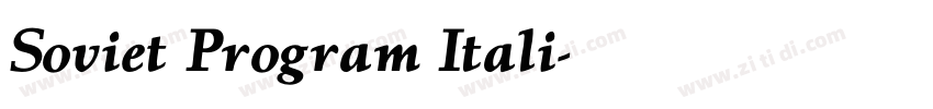 Soviet Program Itali字体转换